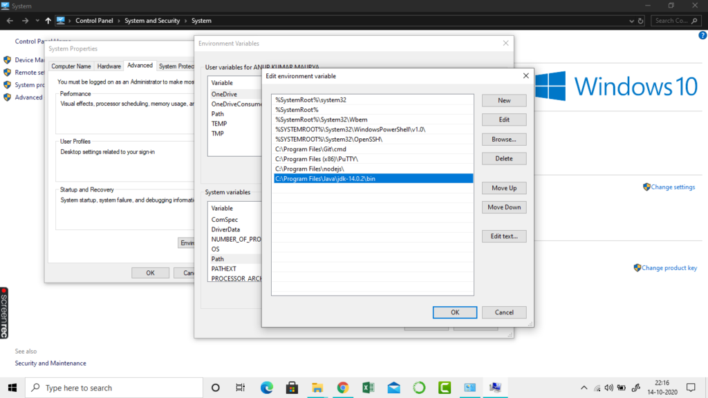 How to set Temporary and Permanent Paths in Java